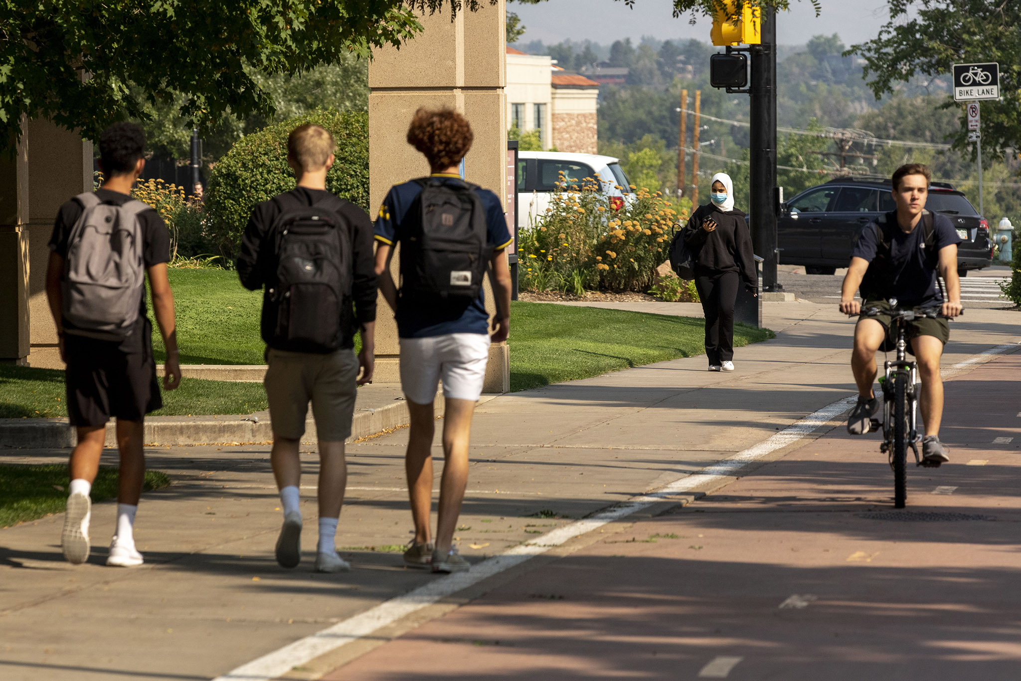 On campus at the University of Colorado Boulder. Sept. 8, 2021.