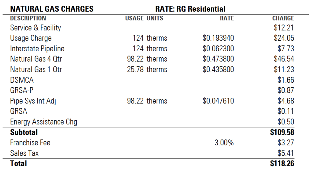 Xcel Energy Bill Template