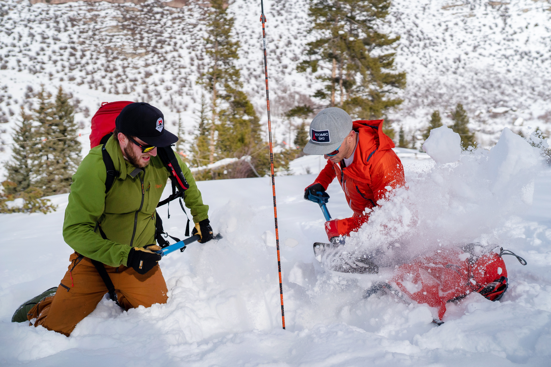 Someone buried in an avalanche has just minutes to live. This park