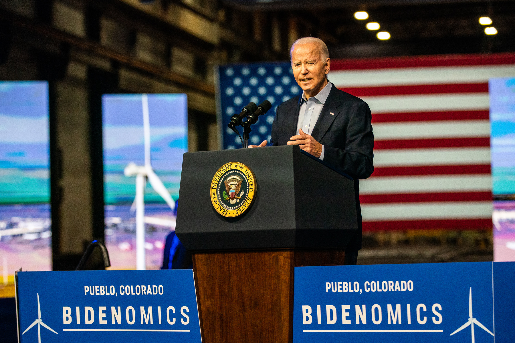 President Joe Biden promotes clean energy jobs during tour at Pueblo wind tower plant - Vimarsana News