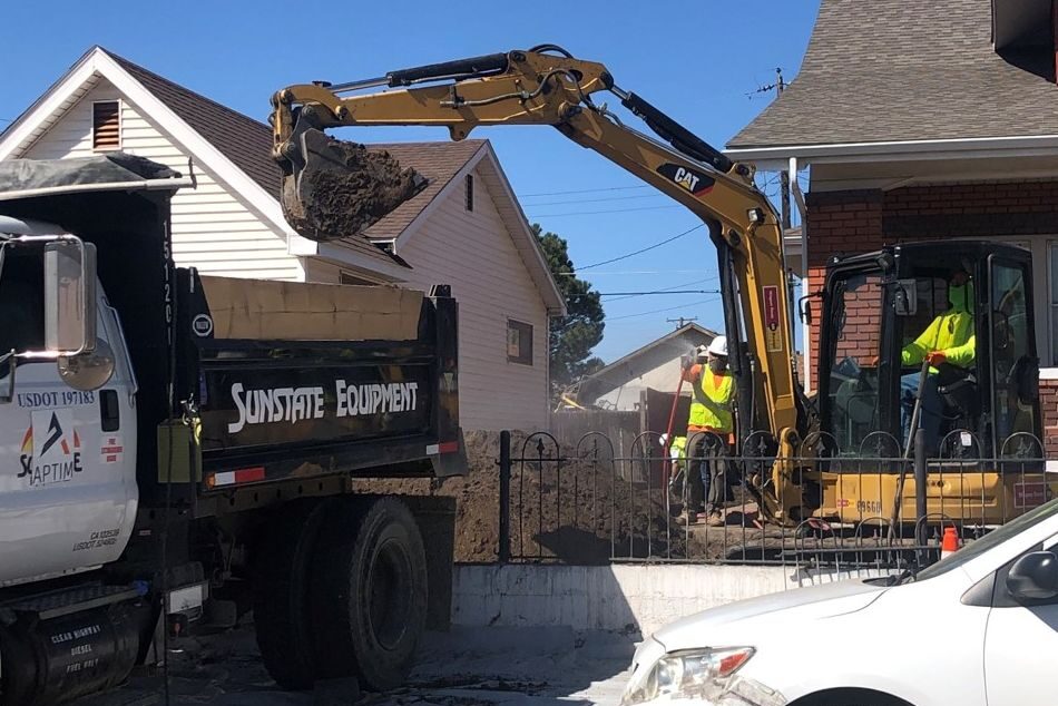 Contractors conduct soil cleanups at homes in the Colorado Smelter Superfund Site in Pueblo in 2020.