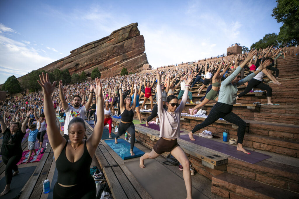 Yoga on the Rocks at Red Rocks. July 27, 2024.