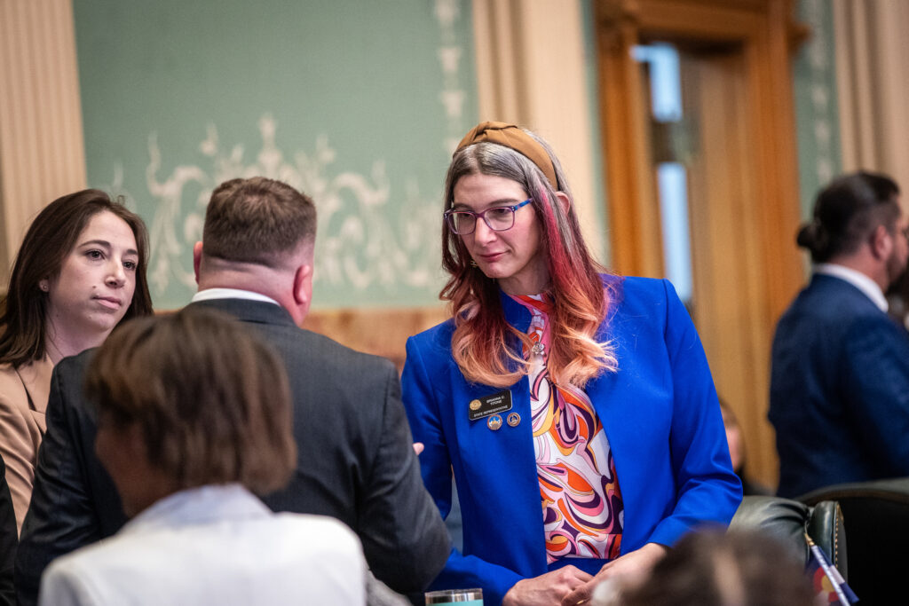 State Rep. Brianna Titone on the opening day of the Colorado Legislature