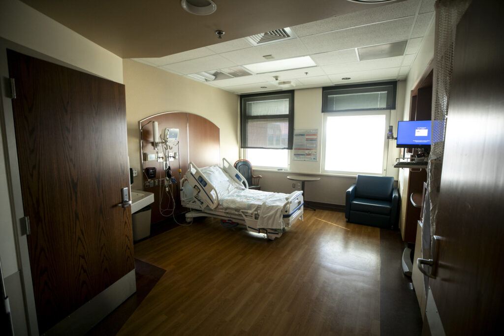 A hospital roomn at Denver Health. Jan. 1, 2025.