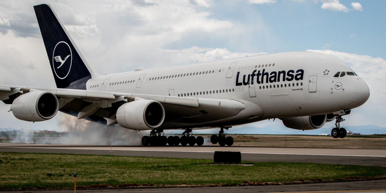 Photos: World's biggest passenger jet makes first scheduled Denver