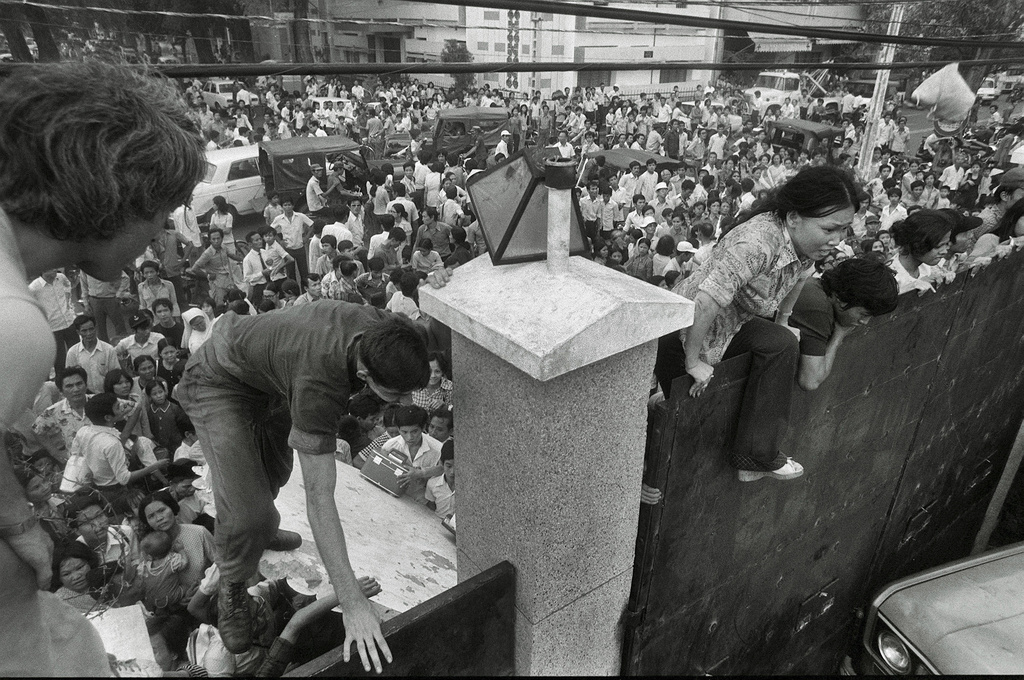 Vietnam War Fall Of Saigon Black and white Photo