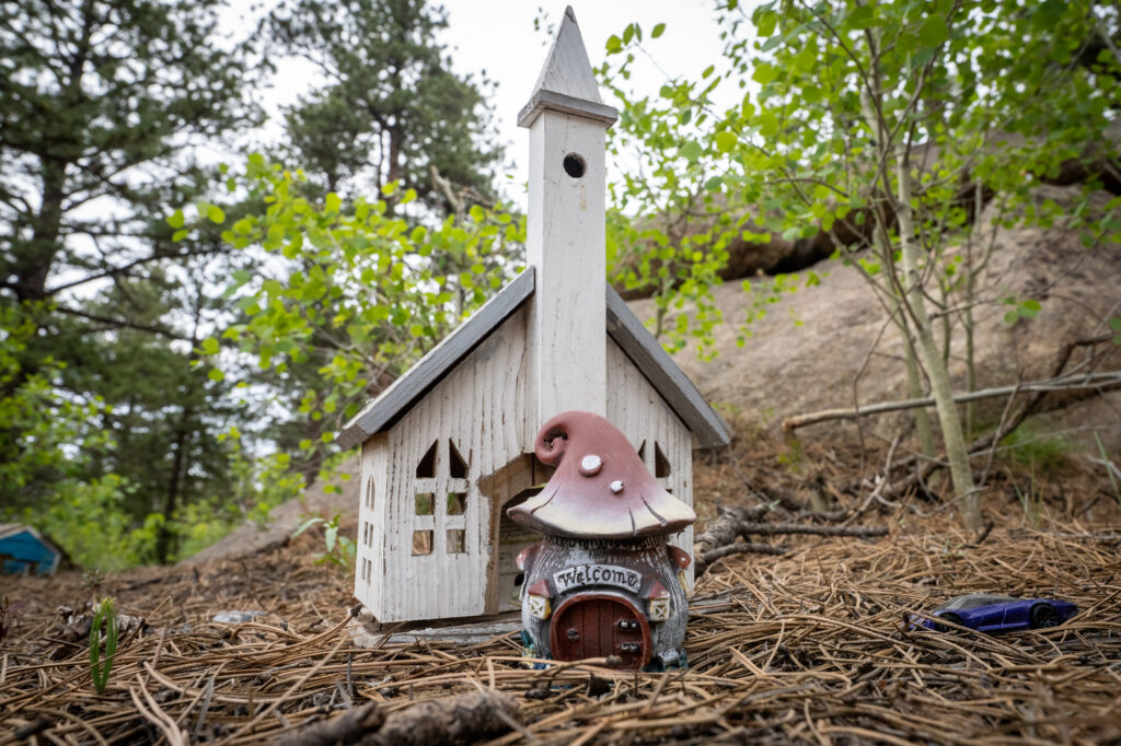 Red Feather Lakes quirkiness includes a gnome village just outside town