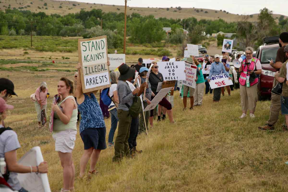 Dozens protest potential ICE detention facility near Walsenburg