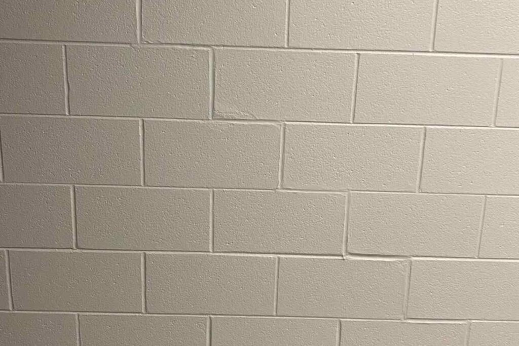 white cinderblock wall