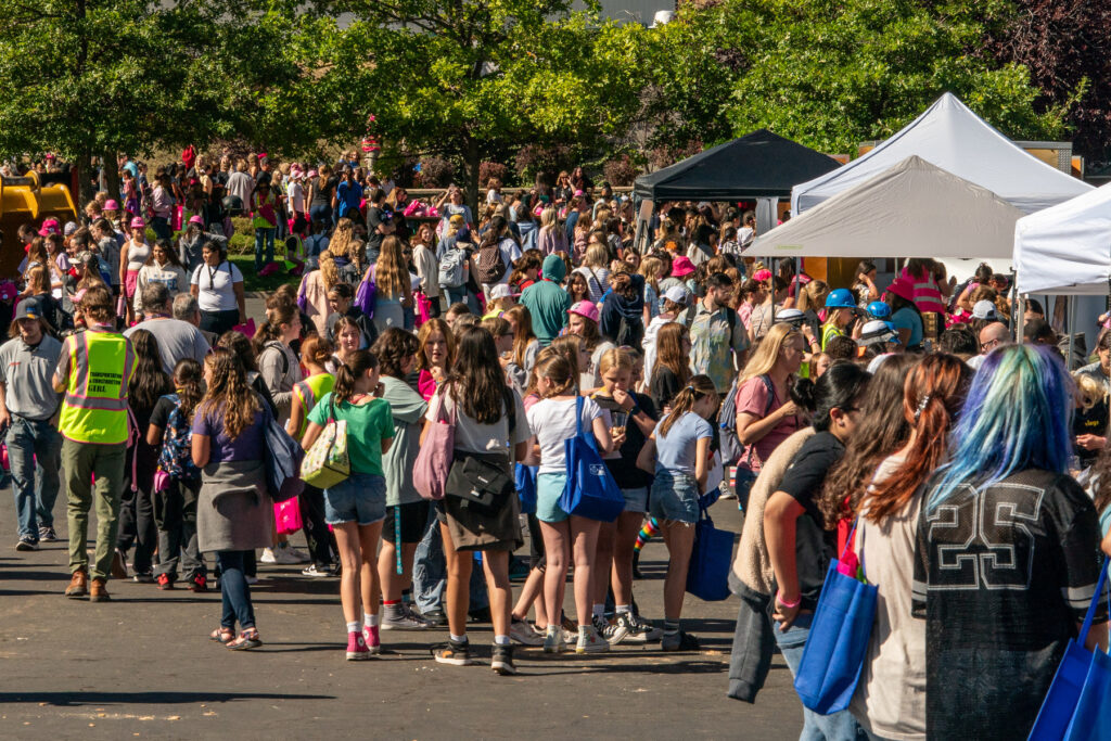 Thousands of girls (and teachers and parents) attended the Transportation and Construction Girl fair