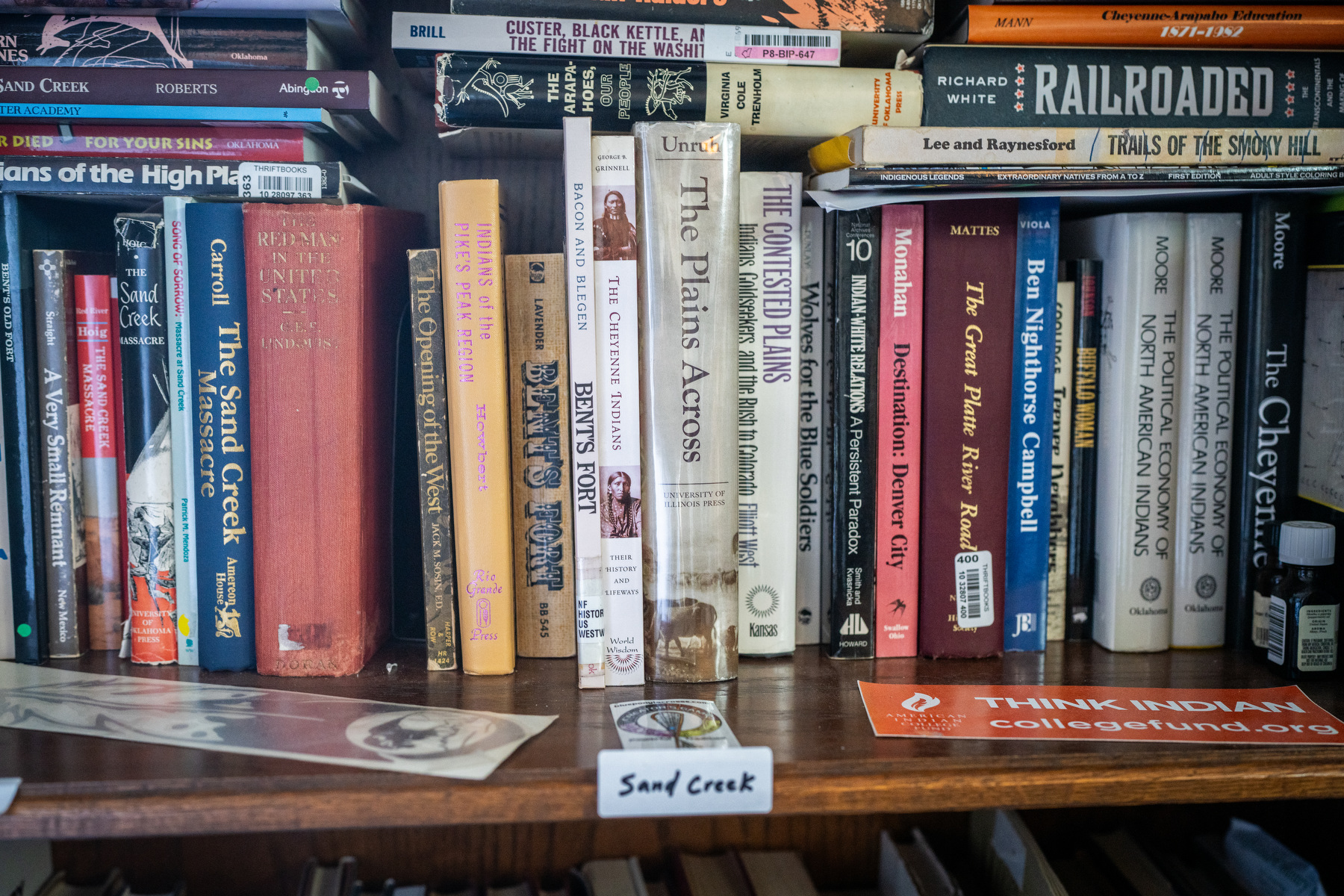 Some of the thousands of books shelved in Rick Williams’s Broomfield, Colorado, home office