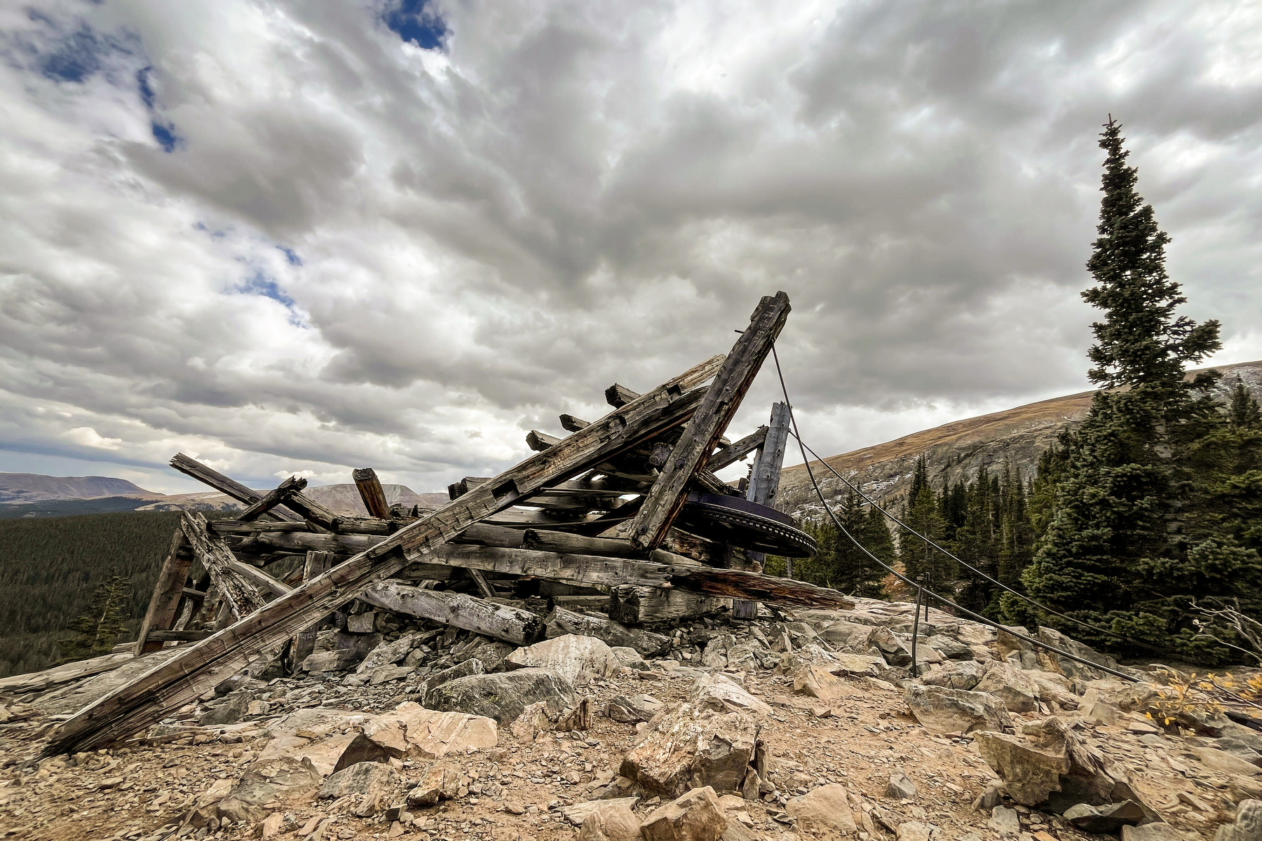 Abandoned gold mine in the Tenmile Range above Breckenridge, Colorado.