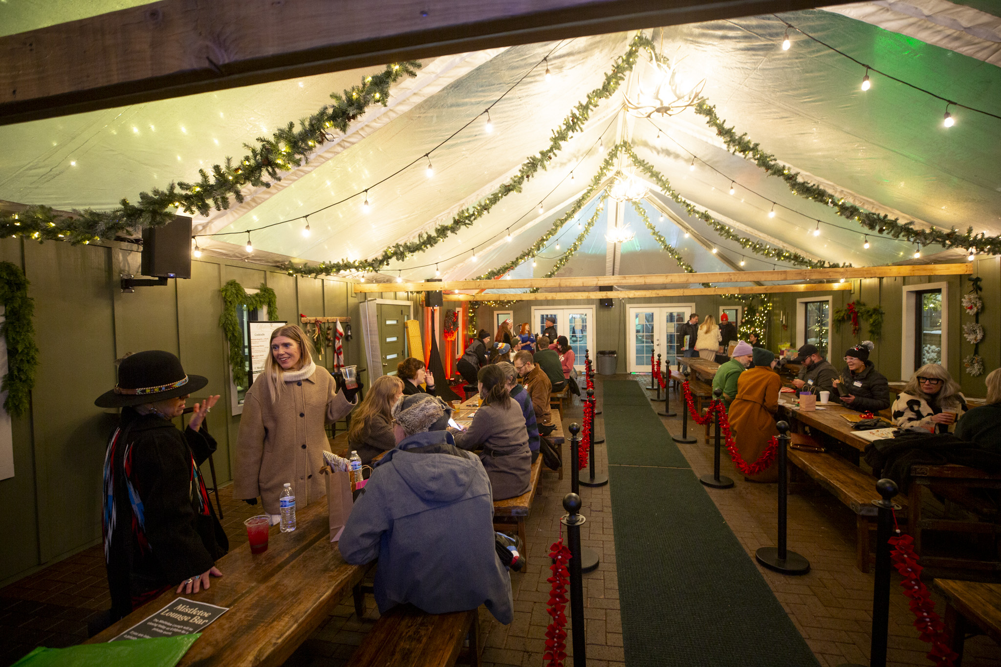 Indie 102.3&#039;s Indie Insiders holiday party and record swap. Dec. 3, 2025.