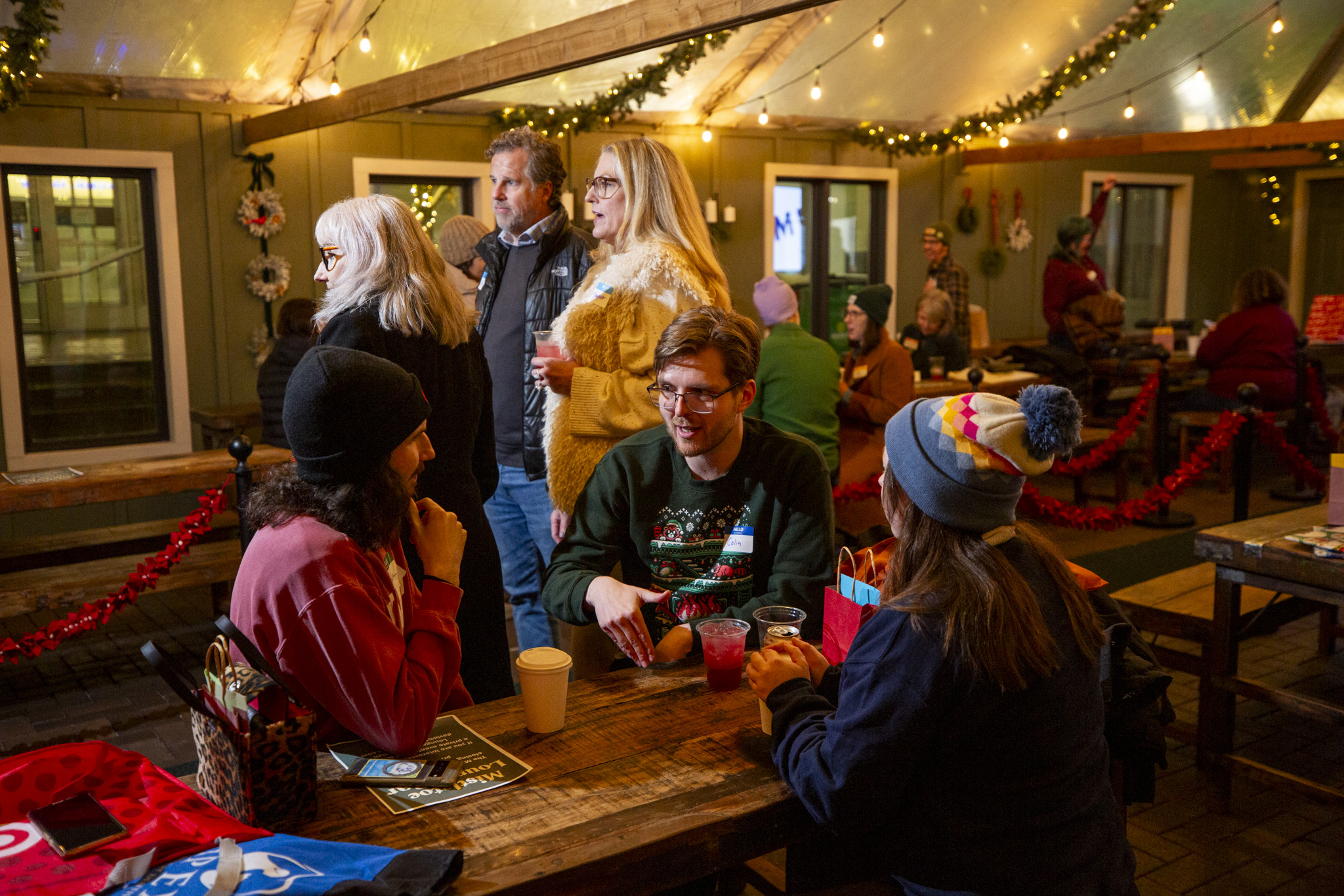 Indie 102.3&#039;s Indie Insiders holiday party and record swap. Dec. 3, 2025.