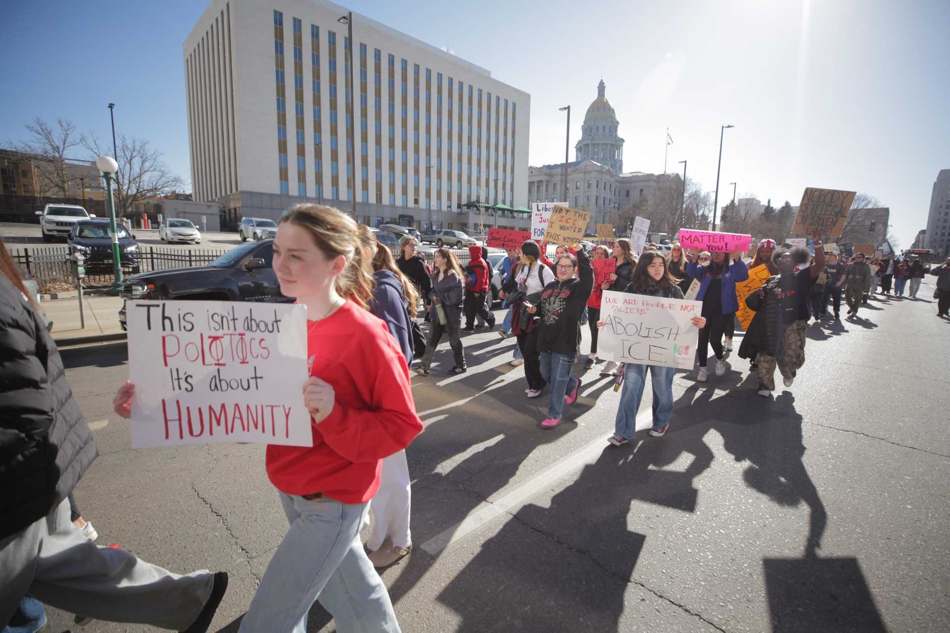 Friday demonstrations have started in Denver as part of national ICE OUT protests