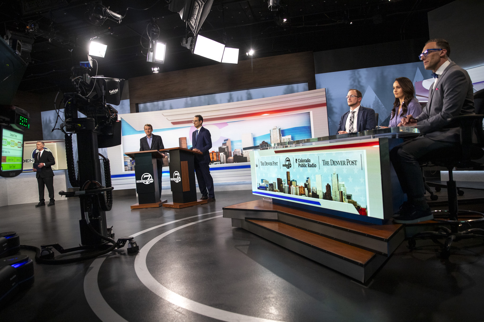 Democratic gubernatorial candidates Bennet and Weiser make their pitches to voters in live debate